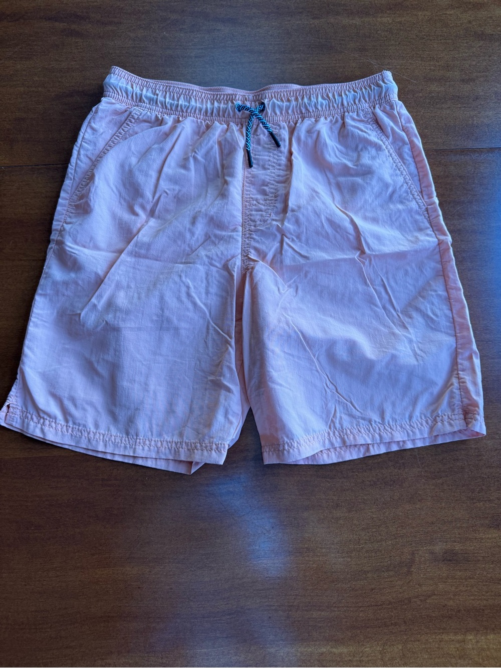 Art Class Boys L 12/14 Husky Pink Swim Trunks Board Shorts Drawstring